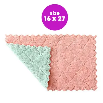 Thickening Dish wash Cloth Kitchen Towel Double Sided Absorbent Microfiber  Cleaning Cloth Hand Washing Cloth Kain