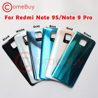 ฝาหลังสำหรับ Xiaomi Redmi Note 9 Pro 9S,ฝาปิดแบตเตอรี่ฝาครอบแผงประตูกระจกด้านหลังเคสสำหรับ Redmi Note 9S ฝาครอบแบตเตอรี่
