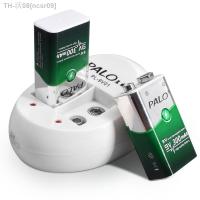 ncsr09 PALO 9V nimh rechargeable battery 6f22 300mah battery with 2 slots 9V battery charger for 9 volt Ni-MH batteria