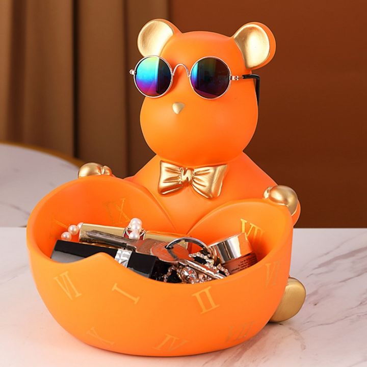 violence-bear-statue-holding-storage-tray-key-remote-control-at-the-entrance-snack-table-decor-storage-tray-ornaments