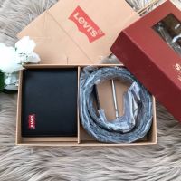 Levis Leather Belt &amp; Wallet Set เซตสุดคุ้ม กระเป๋าสตางค์ และ เข็มขัด (งานแบรนด์แท้)