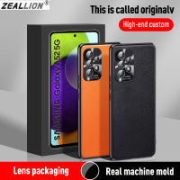 Zeallion เคสโทรศัพท์ TPU นิ่มหนังหรูหรากันกระแทกสำหรับ [Samsung Galaxy Note 20 S20 S21 FE S21 Plus S22 S23 A72 A52เฉียบ A23 A32 A33 A73ฝาหลังคลุมทั้งหมดโลหะป้องกันการตกกรอบป้องกัน