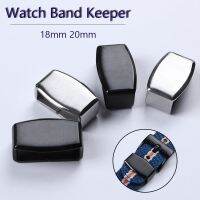 ☬☫✶ สายนาฬิกาสำหรับ Seiko 18 มม. 20 มม. Stainless Steel Watch Band Loops Metal Ring Buckle Accessories Holder Locker for Garmin