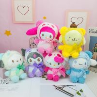 แฟชั่น Sanrio ตุ๊กตาของเล่นพวงกุญแจคิตตี้ Kuromi Melody Cinnamorol จี้อะนิเมะการ์ตูนของเล่นพวงกุญแจของตกแต่งของขวัญ