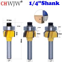 CHWJW 6mm 1/4 Shank เครื่องตัดมิลลิ่งงานไม้คุณภาพสูง R1mm R1.5mm R2mm Trimming Knife Edge Trimmer 4 ฟันไม้ Router Bit