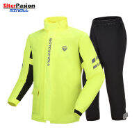 กันน้ำรถจักรยานยนต์เสื้อกันฝนสะท้อนแสง I Mpermeable De Moto Capa De Chuva แสงบาง Combinasion De P Luie Regen Anzug Motorrad