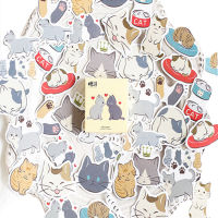 free shipping 56packs Cute cat Mini Decorative Stickers Scrapbooking DIY Diary Album Stick Label Decor girl gift