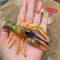 Monkey Toys - โมเดลสัตว์ Crayfish กุ้งมังกรเล็ก เหลือง ขนาด 11.00 CM (จากหาดใหญ่)