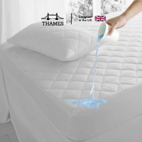 Thames ผ้ารองกันเปื้อน แบบกันน้ำ 100% ที่นอน Premium Supersoft Protector กันเปื้อนที่นอน ผ้าคลุมที่นอนกันเปื้อน