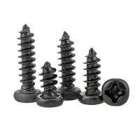 100Pcs/lot M1.4 M1.7 M2 M2.3 M3 Black Phillips Head Micro Screws Round Head Self-tapping Small Wood Screws