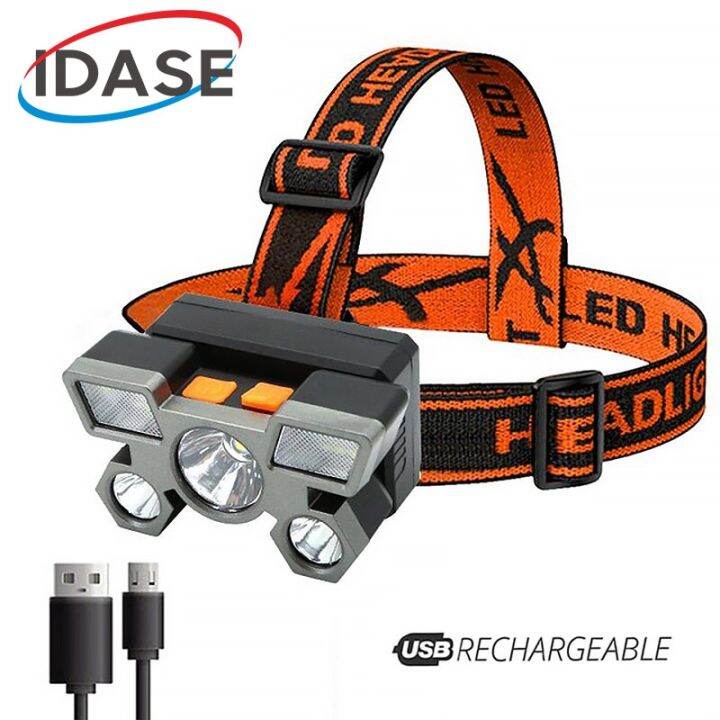 5-led-flashlight-rechargeable-with-built-in-18650-battery-strong-light-camping-adventure-fishing-head-light-headlamp