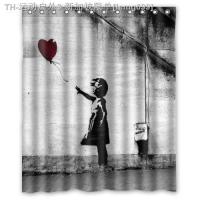 【CW】∈✲┋  Banksy Design of Fabric Shower Curtain