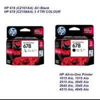 ตลับหมึกอิ้งเจ็ท HP 678 Black สีดำ +HP 678 CO สี #ของแท้ศูนย์# บรรจุกล่อง