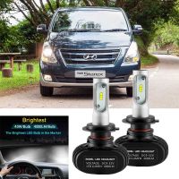 สำหรับ Hyundai Grand Starex 2008-ปัจจุบันหลอดไฟคู่ H7ไฟหน้ารถมอเตอร์ไซค์แบบ LED 80W 8000LM 6000K สีขาวอุปกรณ์เสริม