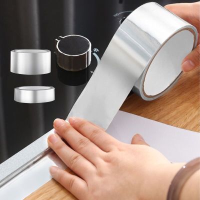 Aluminum Foil Tape High Temperature Resistant Smoke Exhaust Pipe Sealing Sticker Bathroom Kitchen Sink Waterproof Anti-mold Tape Adhesives Tape