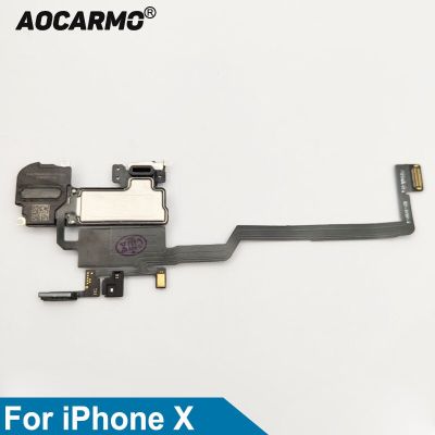 ลำโพงหูหูฟัง Aocarmo พร้อมสายเคเบิลแบบยืดหยุ่นเซนเซอร์ไฟใกล้เคียงสำหรับอะไหล่ Iphone X 10