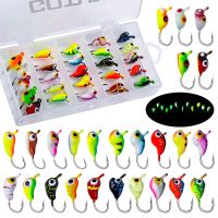 【hot】㍿► 25pcs Fishing Lures Jigging 1.5g 2.5g Fihsing Jigs Heads Hard Artificial Bait Set