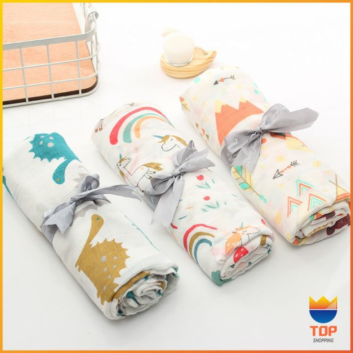 top-ผ้าห่อตัวเด็กแรกเกิด-มัสลินคอตตอน-100-ขนาด-120-120-cm-muslin-baby-towel
