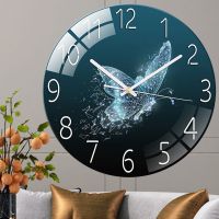 [COD] Net red clock hanging living room home wall mute watch quartz bedroom creative free of punching