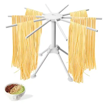 Pasta Drying Rack Collapsible with Scraper for Homemade Noodles