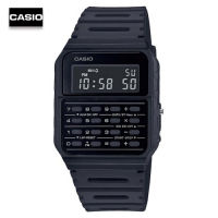 Velashop นาฬิกาข้อมือผู้ชายคาสิโอ Casio Data Bank Series Black Resin Band Watch สายเรซิ่น รุ่น CA-53WF-1BDF, CA-53WF-1B, CA-53WF, CA-53W, CA53W