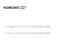 KOMONO Cord Riz Silver สร้อยคล้องแว่น/แมส งานดีไซน์ รูปทรงหนีบกระดาษ สีเงิน นำ้หนักเบา