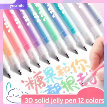 3D Three-dimensional Jelly Pen Color Gel Pen Student Cute Pen DIY