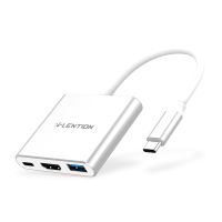 LENTION 3-In-1 USB Hub with 100W Type C Power Delivery,USB 3.0 and 4K -Compatible Adapter for MacBook Pro13/15/16