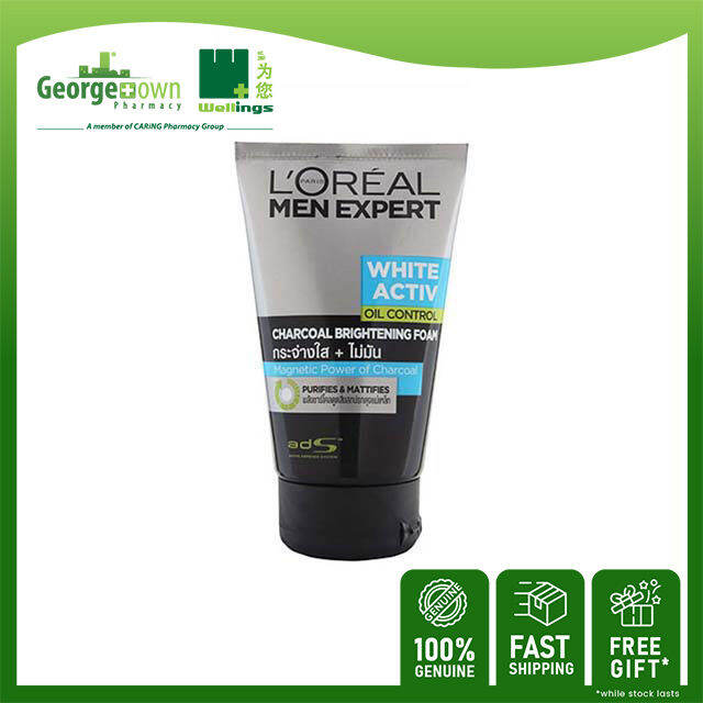 Loreal Men Expert White Activ Oil Control Charcoal Brightening Foam 100ml Lazada 2124