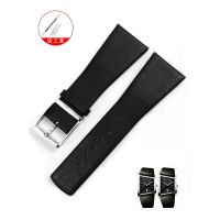 suitable for SEVENFRIDAY Leather watch strap K0Q21107/K0Q21120/KOQ211 male black 28mm