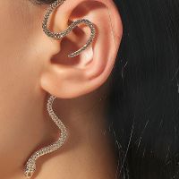 1PC Brass Snake Earing Clips Without Piercing Punk Non Pierced Clip Earrings Ear Cuffs for Women Men Fake Piercing Jewelry