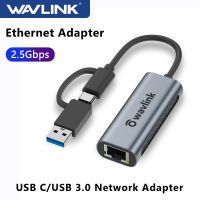 Wavlink 2500Mbps USB C 2.5G External Ethernet Gigabit Adapter Type C to Network Card RJ45 LAN 2.5Gbps USB 3.0 Converter Laptop USB Hubs