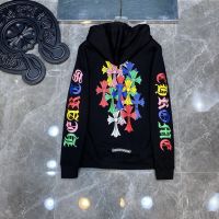 COD 5OHV Chrome Hearts autumn and winter colorful cross printed horseshoe hooded coat Hoodie Cotton mens and womens high gram weight sweater