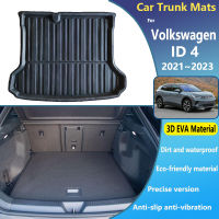 รถ Trunk Mats สำหรับ Volkswagen ID 4อุปกรณ์เสริม2021 2022 2023 VW ID4กันน้ำป้องกัน Trunk Liner Anti-Slip Cargo Pad 3D EVA