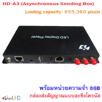 กล่องควบคุมป้ายไฟวิ่ง กล่องสัญญาณแผงจอ LED HD-A3 (Asynchronous Sending Box) ส่งข้อมูลผ่านมือถือ LED control card remote cluster