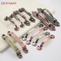 【LZ】○❣๑  LSTABAN Sliding Door Handle Classical European Antique Zinc Alloy Surface Mounted Drawer Handle Cabinet Door Wooden Door Handle