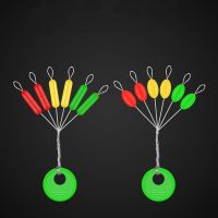 【YF】✷☼  60pcs/10sets Colorful Rubber Stops Carp Fishing Resistance Beans Oval Floating Stopper Size S M L