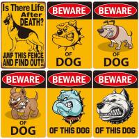 2023 Caution Be Ware of Dog Yellow Metal Plate Warning Sign Public Garden Pets Shop Pin Up Posters Tin Sign Metal Board Plaques Marks(Contact seller, free custom pattern)