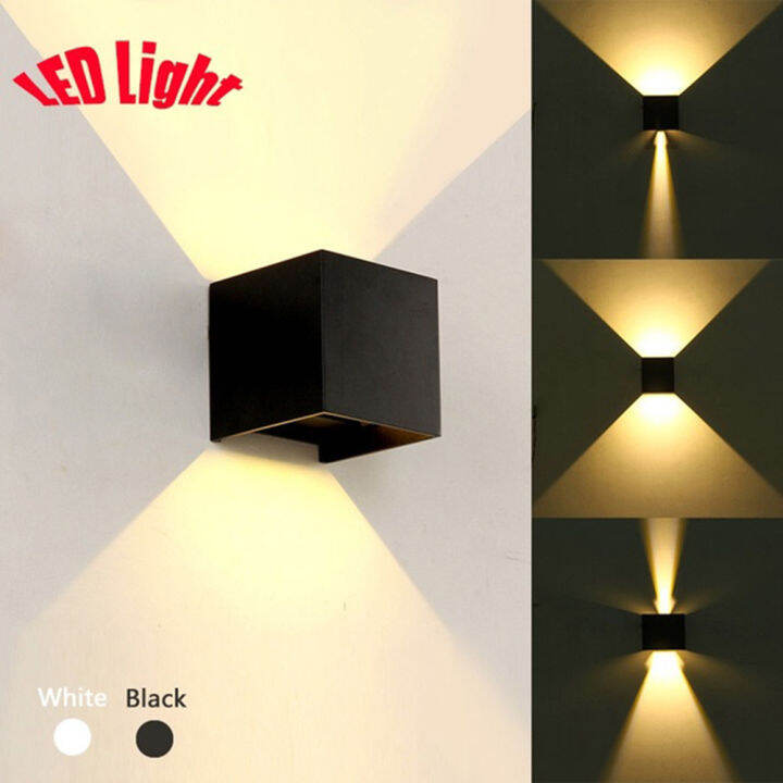 ฟรีเรือ-ปรับแสง-cube-ซัง-led-ไฟห้องน้ำโคมไฟติดผนังกันน้ำที่เรียบง่ายไฟบ้านตกแต่งกลางแจ้ง