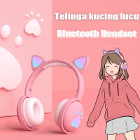 NEW ARRIVAL LED Light Cute Cat Ear Headphone Gaming Bluetooth5.0 Headphones with Microphones for PC Game As A Gifts