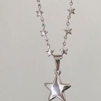 2023 Vintage Y2k Accessories Aesthetic Star Pendant Necklace for Women Cool Hip Hop Kpop Pentagram Chain Necklaces Girls Jewelry Fashion Chain Necklac