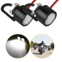 Fang Fang 2Pcs LED Motorcycle Handlebar Spotlight Headlight Driving Light Fog Lamp White
