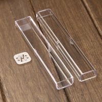 5pcs Transparent Plastic Pen Storage Case Pen Gift Box School Office Business Supplies Stationery Organizer Student Packing Box