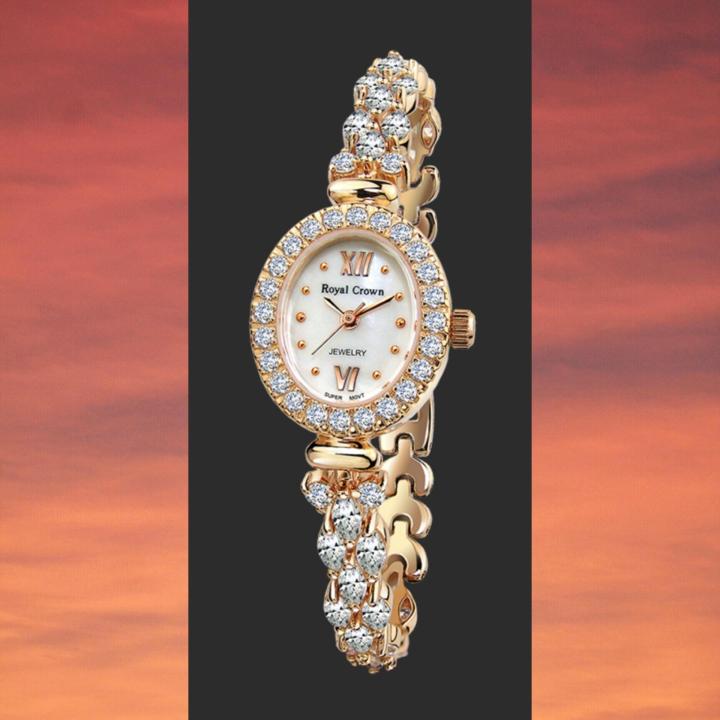 royal-crown-นาฬิกาประดับเพชรสวยงาม-สำหรับสุภาพสตรี-ของแท้-100-และกันน้ำ-100-สายเพชร-cz-อย่างดี-รุ่น-1516b-สีพิ้งโกลด์-จะได้รับนาฬิการุ่นและสีตามภาพที่ลงไว้-มีกล่อง-มีบัตรับประกัน-มีถุงครบเซ็ท