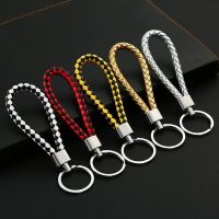 ㍿ Do The Dishes24hth0edws Colorful Pu Braided Woven Rope Keychains Rings Diy Pendant Chain Keyrings Men Small