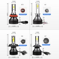 1ชิ้นไฟหน้ารถจักรยานยนต์ LED H4 H7 H11 H1ไฟตัดหมอกหลอดไฟ Led ไฟหน้าไฟหน้าสำหรับไฟสปอตไลท์รถสีขาว6000K