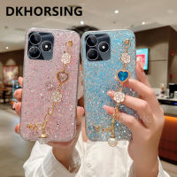 DKHORSING เคสโทรศัพท์ใหม่ Realme C51 C53 C53NFC ความรักสร้อยข้อมือเพชร Camellia เคสกากเพชรส่องแสงเป็นประกายวิบวับ Realmec51ปลอกซิลิโคน Realme C53 NFC