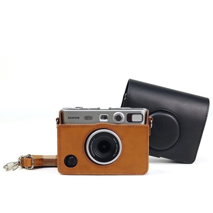 กระเป๋าใส่หนัง-pu-สไตล์เรโทรฟิล์มโพลารอยด์มินิ-evo-แบบกระเป๋าเคสใส่กล้องสำหรับการถ่ายภาพดิจิตอลเคสหนัง