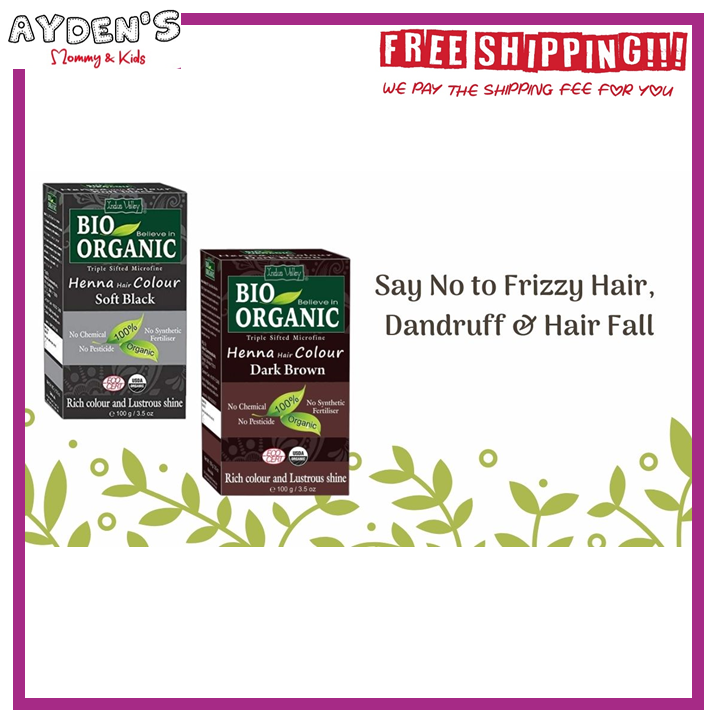 Indus Valley Bio Organic Henna Hair Color Inai Rambut Halal Hair Dye