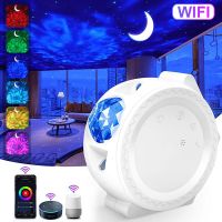 Smart Starry Sky Projector Galaxy Projector 3in1 Night Light Ocean Voice Music Control หลอดไฟ LED สำหรับของขวัญเด็ก Smart Life